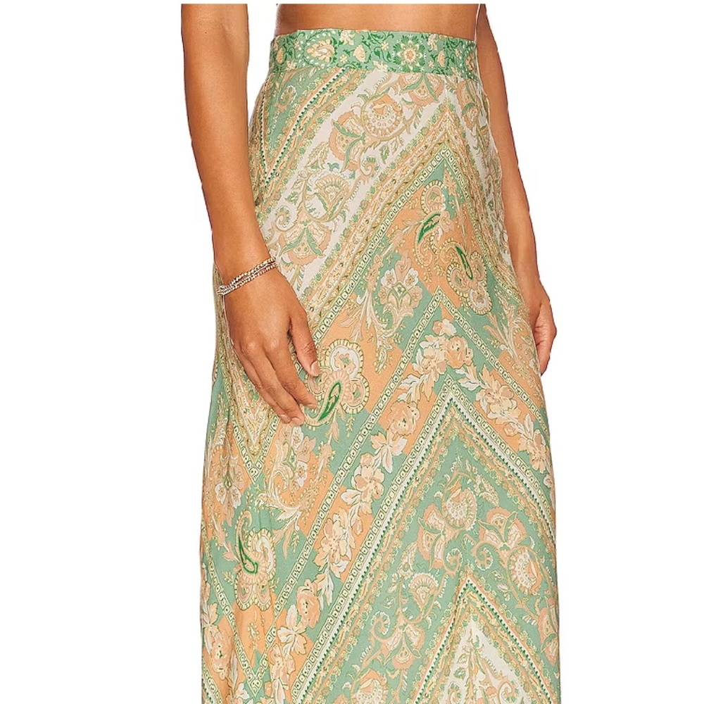 SPELL | Madame Peacock Maxi Skirt in Emerald
